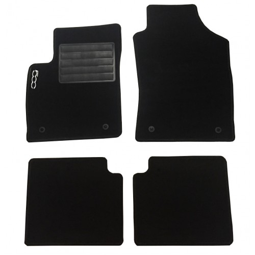 Tappetini Auto In Moquette Per Fiat 500 Del 2013 Con 4 Clip Di Fissaggio Tappetini Auto In Moquette Per Fiat 500 Del 2013 Con 4 Clip Di Fissaggio